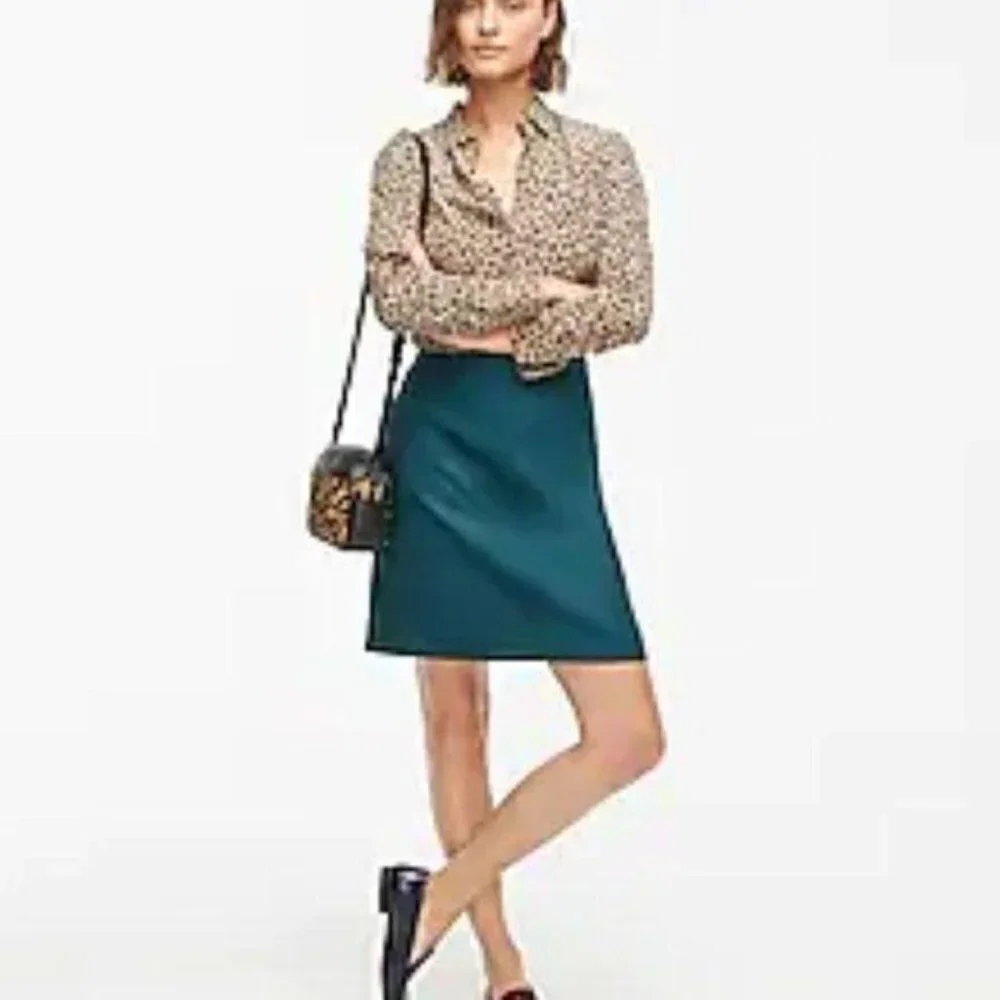 NEW J. Crew | Princess Mini Skirt in Double Serge Wool Sz 8P‎